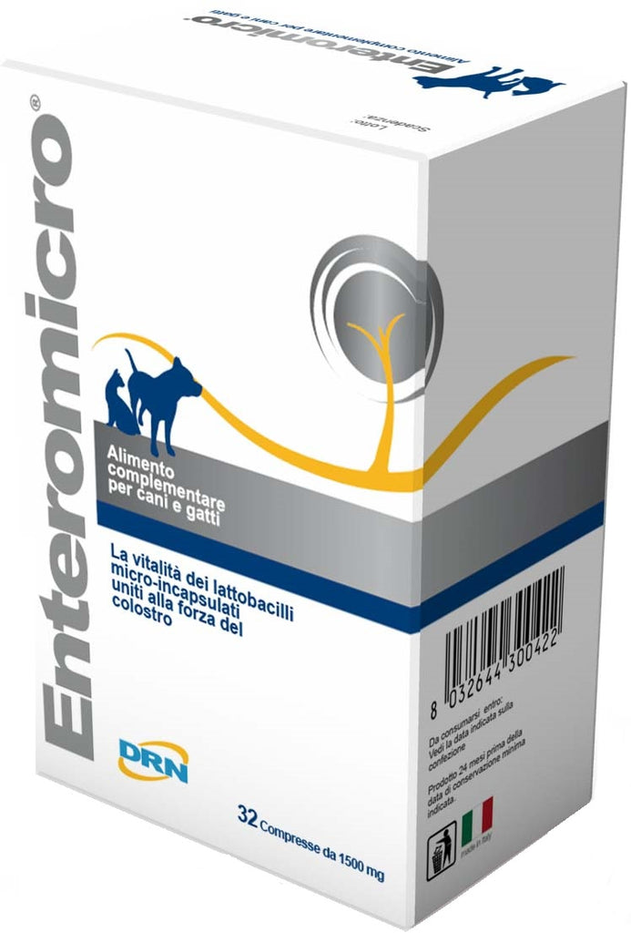 ENTEROMICRO (DRN) Supliment alimentar pentru caini şi pisici 1500mg, 32 tbl