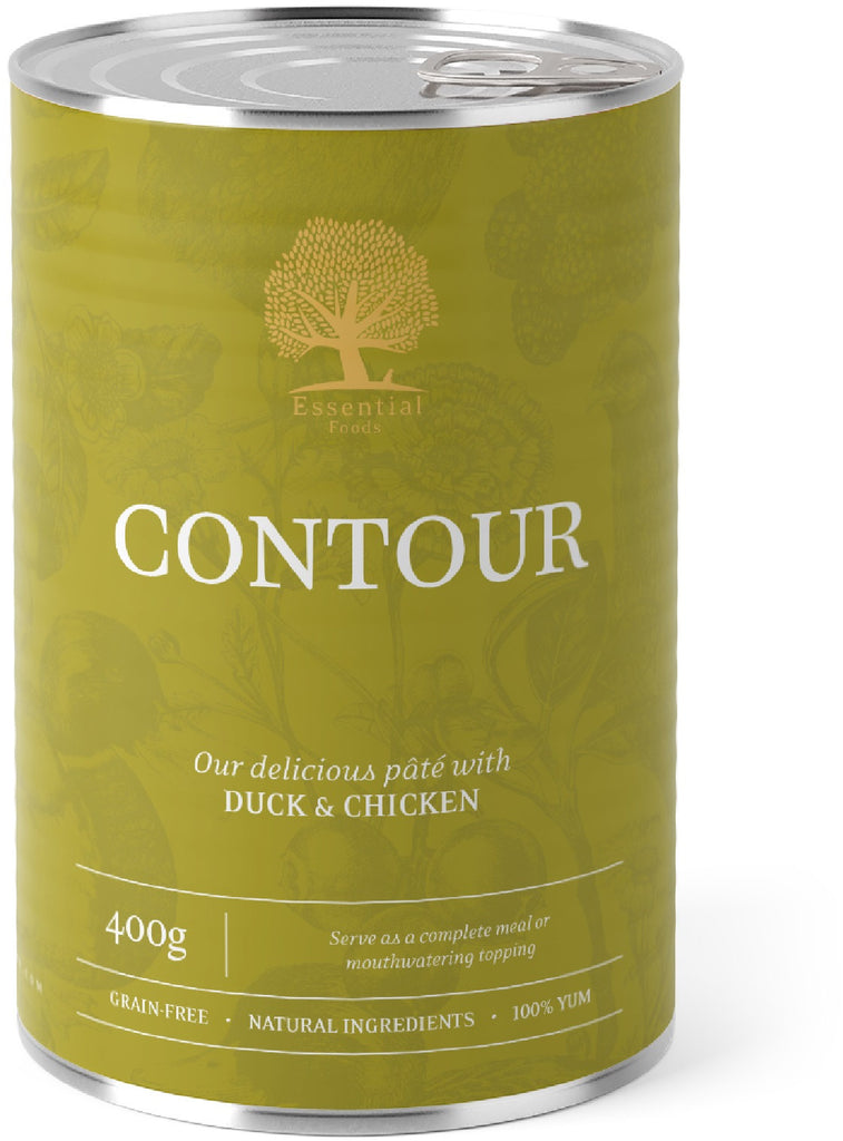 ESSENTIAL CONTOUR Conserva pentru caini supraponderali, cu Rata si Pui 400g