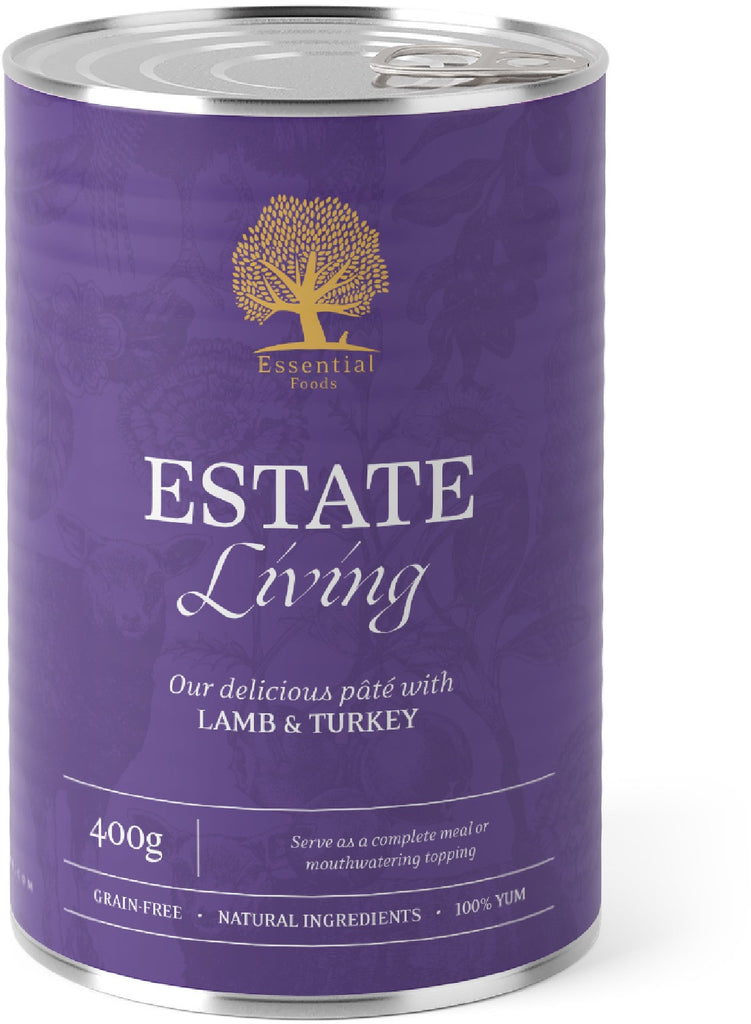 ESSENTIAL ESTATE Conserva pentru caini adulti, cu Miel si Curcan 400g