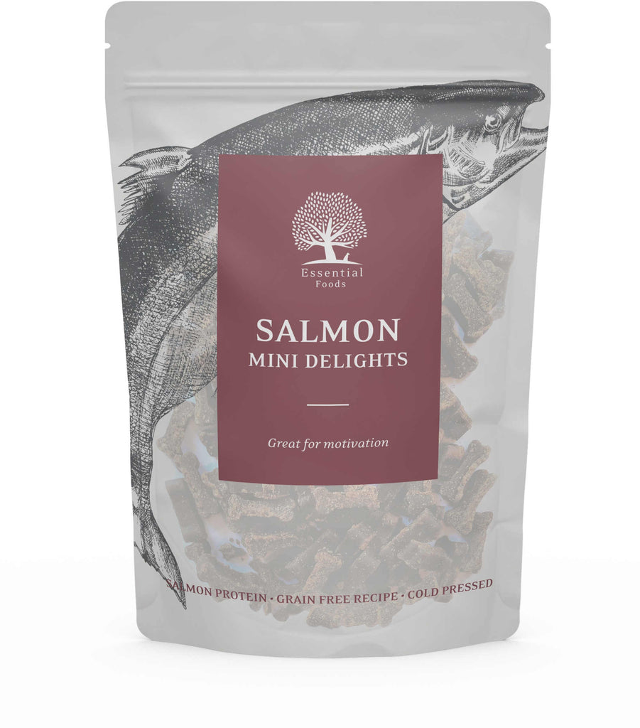 ESSENTIAL SALMON MINI Recompense pentru caini, cu Somon 100g