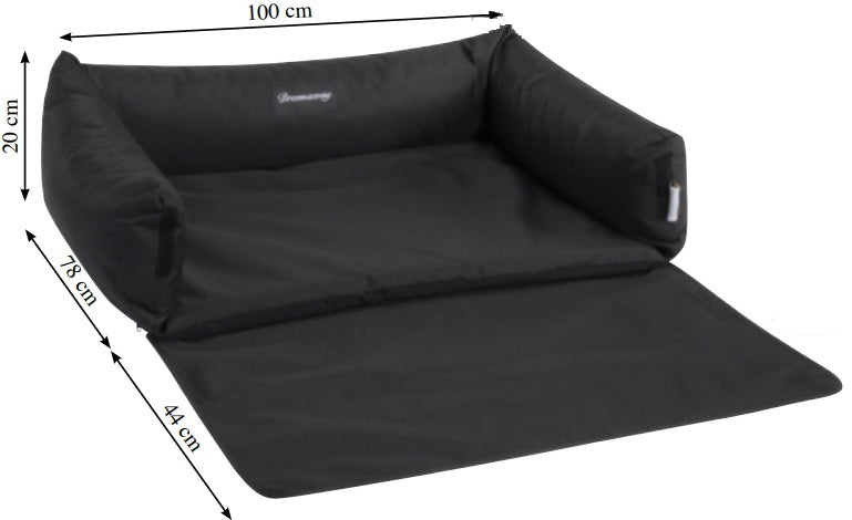 FABOTEX Pat pentru caini Boston Car, pentru masina, Negru