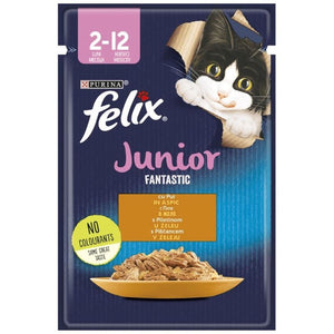 FELIX Fantastic Plic hrana umeda JUNIOR pentru pisicute, cu Pui 85g