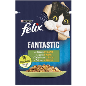 FELIX Fantastic Plic hrana umeda pentru pisici, cu Iepure 85g