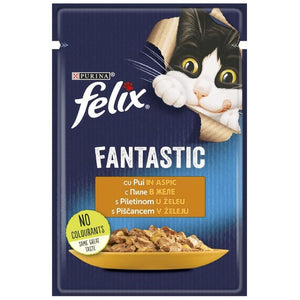 FELIX Fantastic Plic hrana umeda pentru pisici, cu Pui 85g
