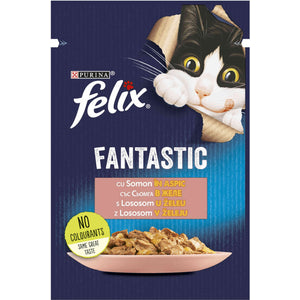 FELIX Fantastic Plic hrana umeda pentru pisici, cu Somon 85g