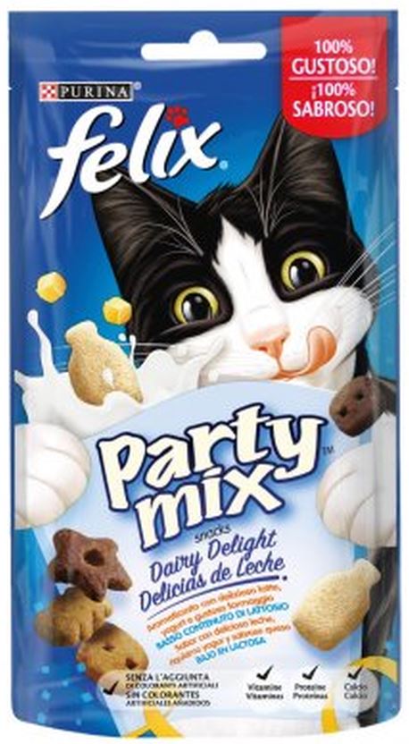 FELIX Party Mix Delicatese pentru pisici Dairy Delight cu Lapte 60g