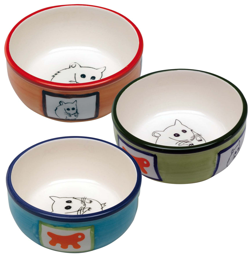 FERPLAST Bol ceramic pentru hamsteri 10,2x3,7cm, diverse culori - Maxi-Pet.ro