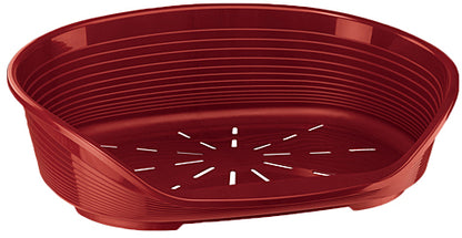 FERPLAST Cos din plastic pentru caini SIESTA Deluxe 8 Bordo 82x59,5x25 cm