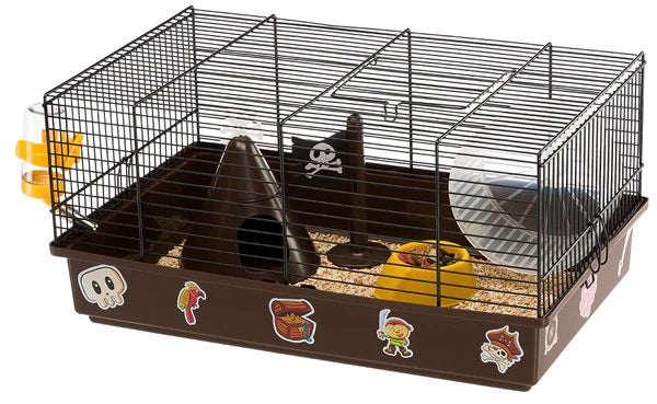 FERPLAST Cusca pentru hamsteri CRICETI 9 Pirati, Negru, 46x29,5x23cm