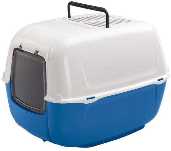 FERPLAST Litiera pentru pisici PRIMA inchisa, albastru, 39,5x52,5x38 cm