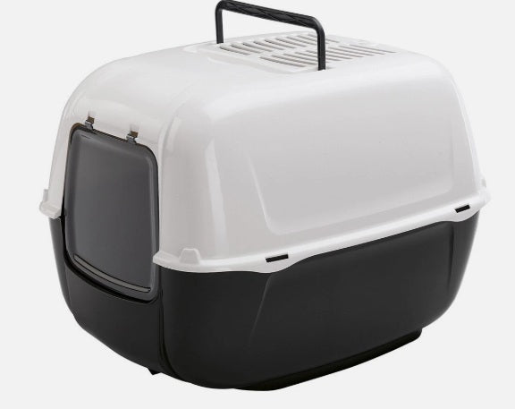 FERPLAST Litiera pentru pisici PRIMA inchisa, negru, 39,5x52,5x38 cm