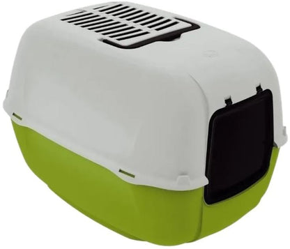FERPLAST Litiera pentru pisici PRIMA inchisa, verde, 39,5x52,5x38 cm