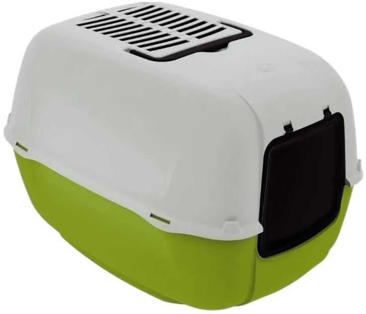 FERPLAST Litiera pentru pisici PRIMA inchisa, verde, 39,5x52,5x38 cm