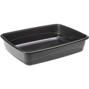 FERPLAST Litiera pentru pisici TRAY NIP 10 deschisa, Negru, 46,5x35,5x11,5 cm