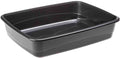 FERPLAST Litieră pentru pisici TRAY NIP 10 deschisă, Negru, 46,5x35,5x11,5 cm