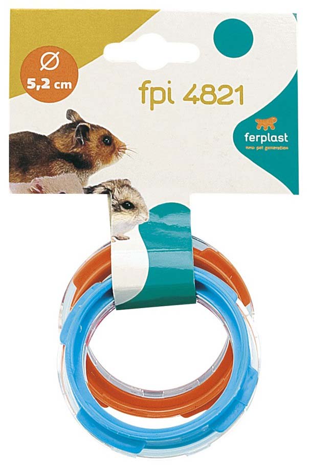 FERPLAST Set inele pentru tunel cuşcă hamsteri diam. 6 cm, diferite culori - Maxi-Pet.ro