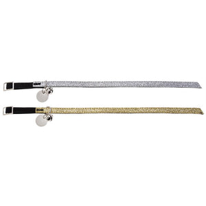 FERPLAST Zgarda pentru pisici GLITTER, cu clopotel, 31x1cm, diverse culori