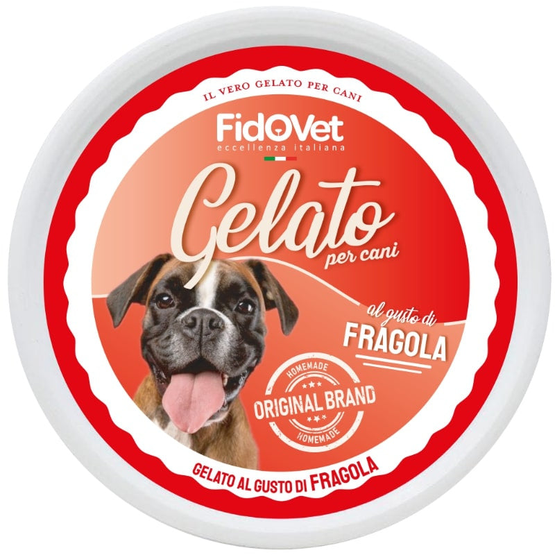 FIDOVET Inghetata pentru caini, cu aroma de capsuni 40g