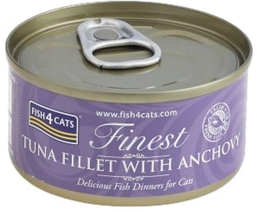 FISH4CATS Finest Conserva pentru pisici, cu file de Ton şi Anşoa 70g