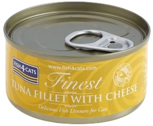 FISH4CATS Finest Conserva pentru pisici, cu file de Ton şi Branza 70g