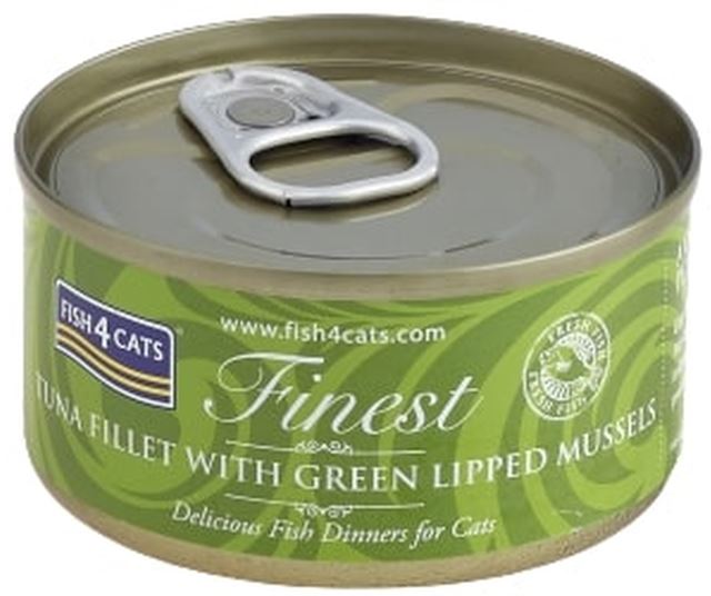 FISH4CATS Finest Conserva pentru pisici, cu file de Ton şi Midii 70g