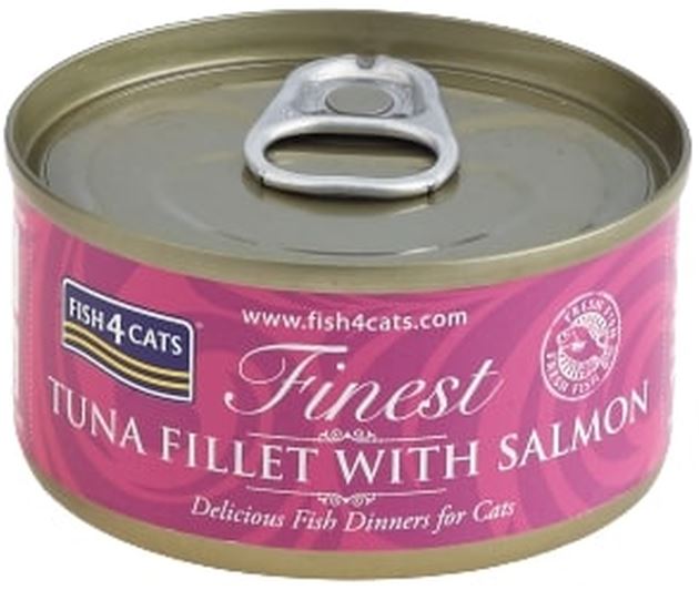 FISH4CATS Finest Conserva pentru pisici, cu file de Ton şi Somon 70g