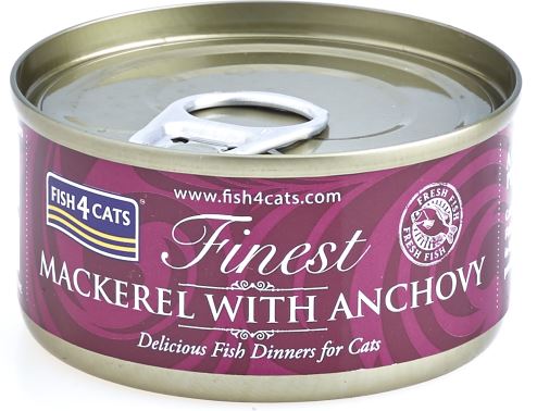 FISH4CATS Finest Conserva pentru pisici, cu Macrou şi Anşoa 70g