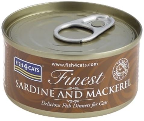 FISH4CATS Finest Conserva pentru pisici, cu Sardine şi Macrou 70g