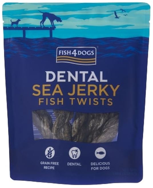 FISH4DOGS Dental Sea Recompensă câini, rulou răsucit din piele de peşte 100g - Maxi-Pet.ro