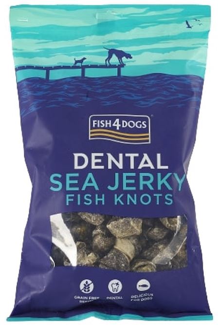 FISH4DOGS Dental Sea Recompensă pentru câini, nod din piele de peşte alb 100g - Maxi-Pet.ro