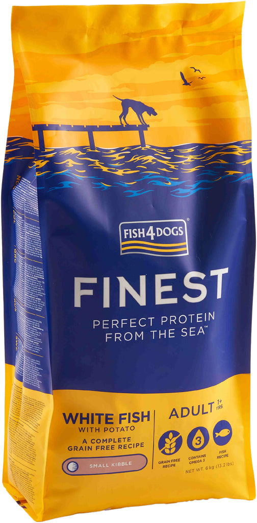FISH4DOGS Finest Adult Peste alb si Cartofi, Small Kibble 