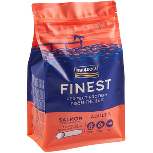FISH4DOGS Finest Adult Somon si Cartofi, Large Kibble 1,5kg 