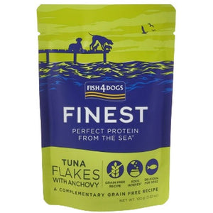 FISH4DOGS Finest Plic pentru caini, cu bucati de Ton si Ansoa 100g