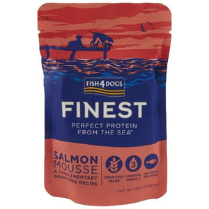 FISH4DOGS Finest Plic pentru caini, mousse cu Somon 100g