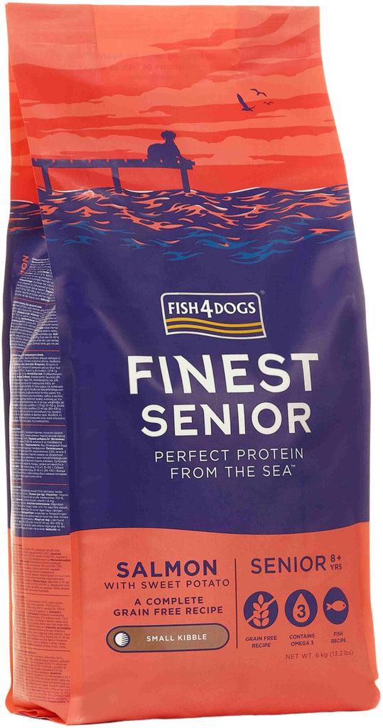 FISH4DOGS Finest SENIOR Somon si Cartofi dulci, Small Kibble
