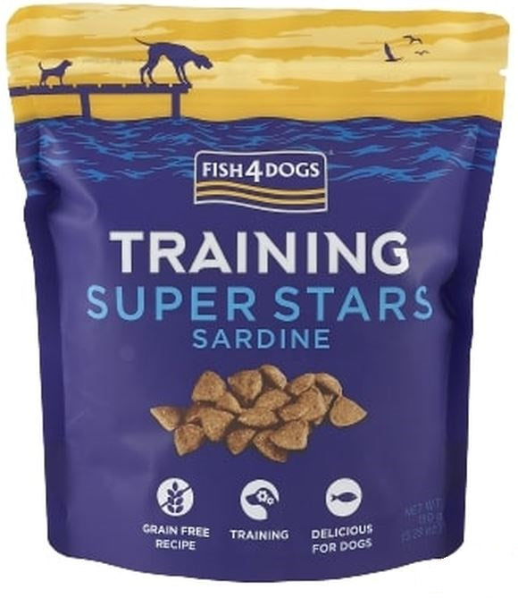 FISH4DOGS Training Superstars Recompensa pentru caini adulţi, cu Sardine 150g 