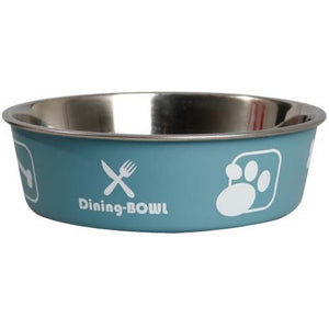 FLAMINGO Bol din inox pentru caini BELLA KENA antialunecare Albastru 17cm, 800ml