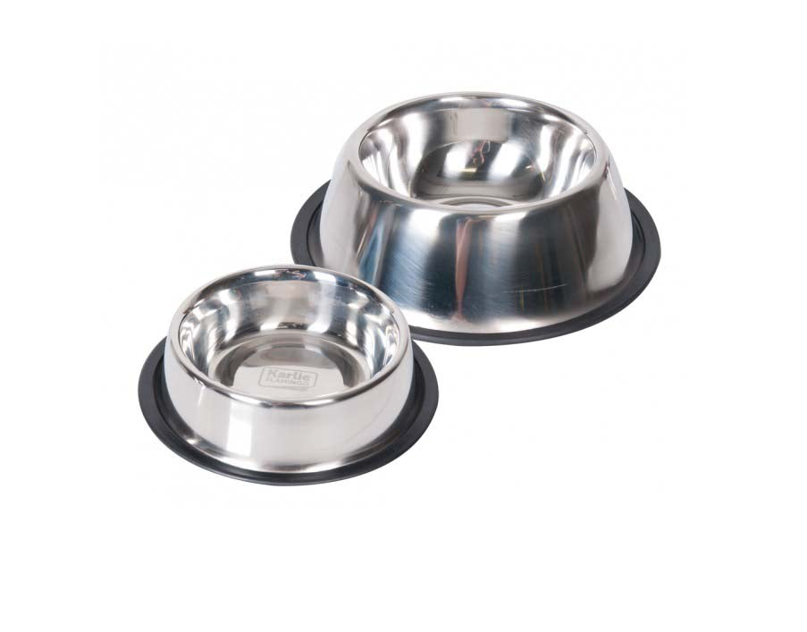 FLAMINGO Bol din otel inoxidabil, antiderapant, pentru caini 23cm, 1590ml