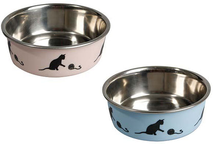 FLAMINGO Bol pentru pisici Bella antialunecare, din inox, 160ml, 10cm