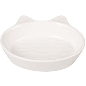FLAMINGO Bolpentru pisici Gizmo, din ceramica, 170ml, diam. 13cm, Alb