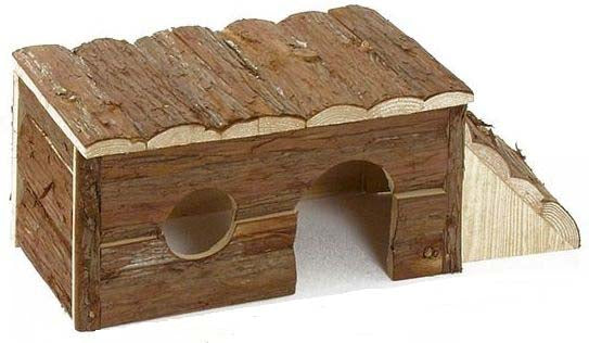 FLAMINGO Căsuţă din lemn, cu scară, pentru rozătoare 54x23x20cm - Maxi-Pet.ro
