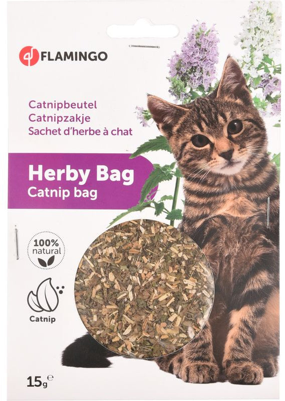 FLAMINGO Catnip Plic cu iarba pisicii, pentru educare si joaca 15g
