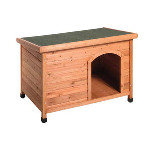 FLAMINGO Cusca pentru caini Classic, lemn, acoperis plat impermeabil
