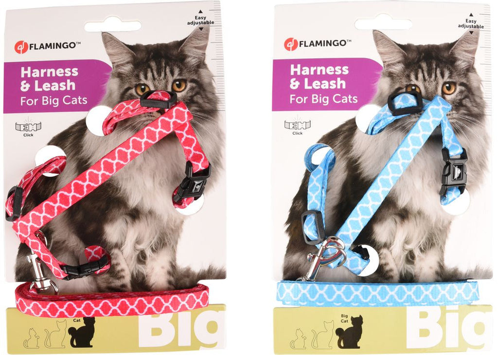 FLAMINGO Ham şi lesă ARWEN pentru pisici, 25-40cm, 10mm, diverse culori - Maxi-Pet.ro