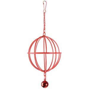 FLAMINGO Hranitor rozatoare Minge de metal, Rosu, diametru 7cm