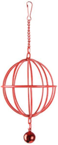 FLAMINGO Hrănitor rozătoare Minge de metal, Roşu, diametru 7cm