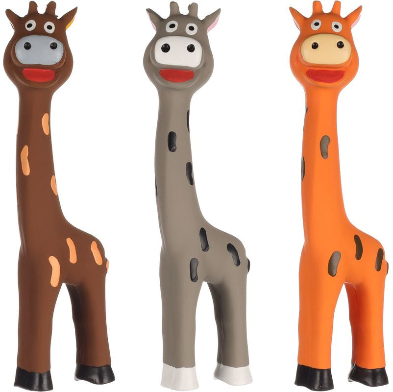 FLAMINGO Jucarie din latex pentru caini, Girafa, 24 cm