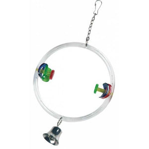 FLAMINGO Jucarie Leagan pentru pasari, cu clopotel, diametru 11cm