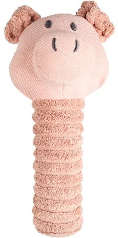 FLAMINGO Jucarie pentru caini, Porc cu bat, din plus, roz, 21cm