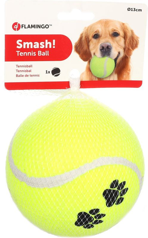 FLAMINGO Jucarie pentru caini Minge de tenis Big Bubble, diametru 13cm